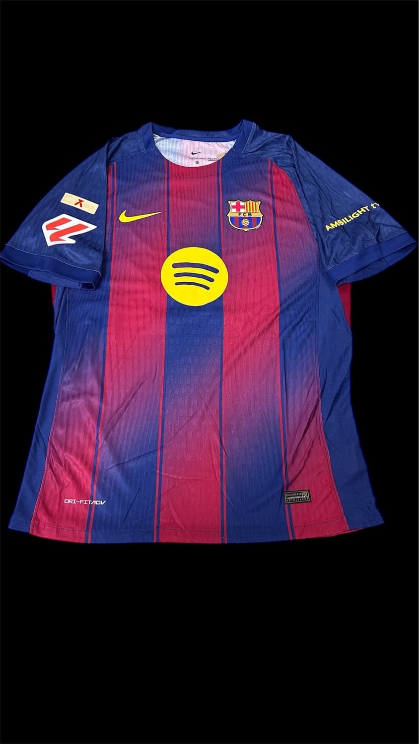 25-26 바르셀로나 홈 어센틱 하피냐 리그버전 유니폼 상품이미지1