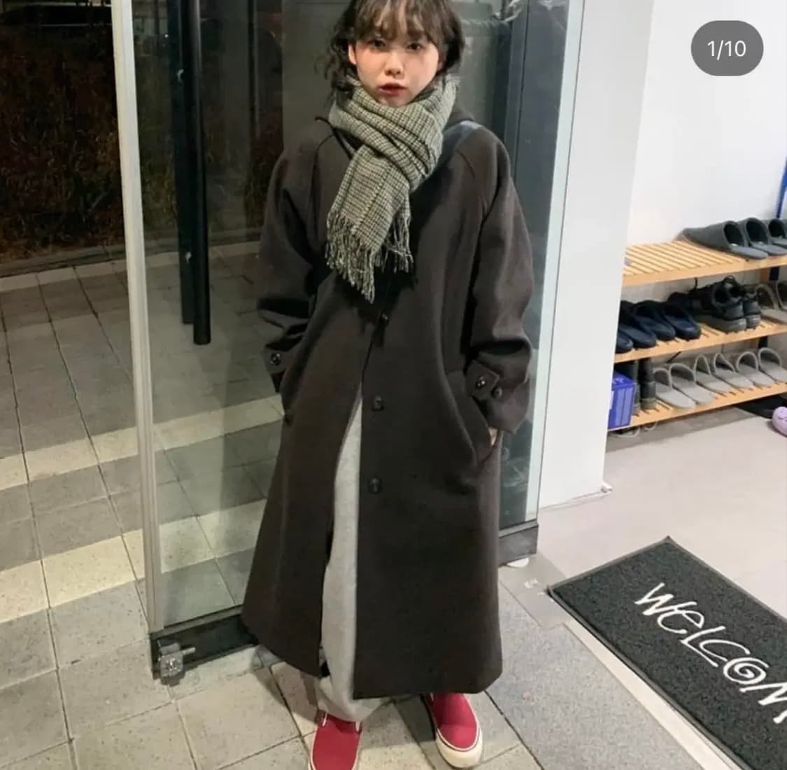 미녕옷장 마이유스 후드 코트 브라운 상품이미지1