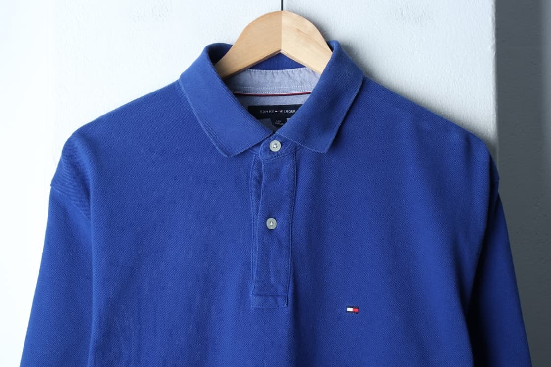 (L-2XL) 타미힐피거 반팔 카라 티셔츠 빅사이즈 블루-199992 상품이미지3