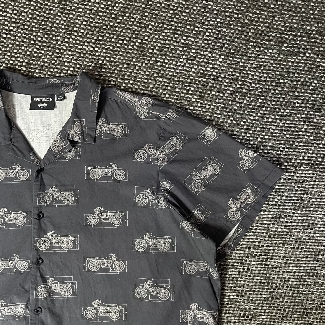 할리데이비슨 차콜 바이커 반팔 셔츠 3XL 상품이미지3