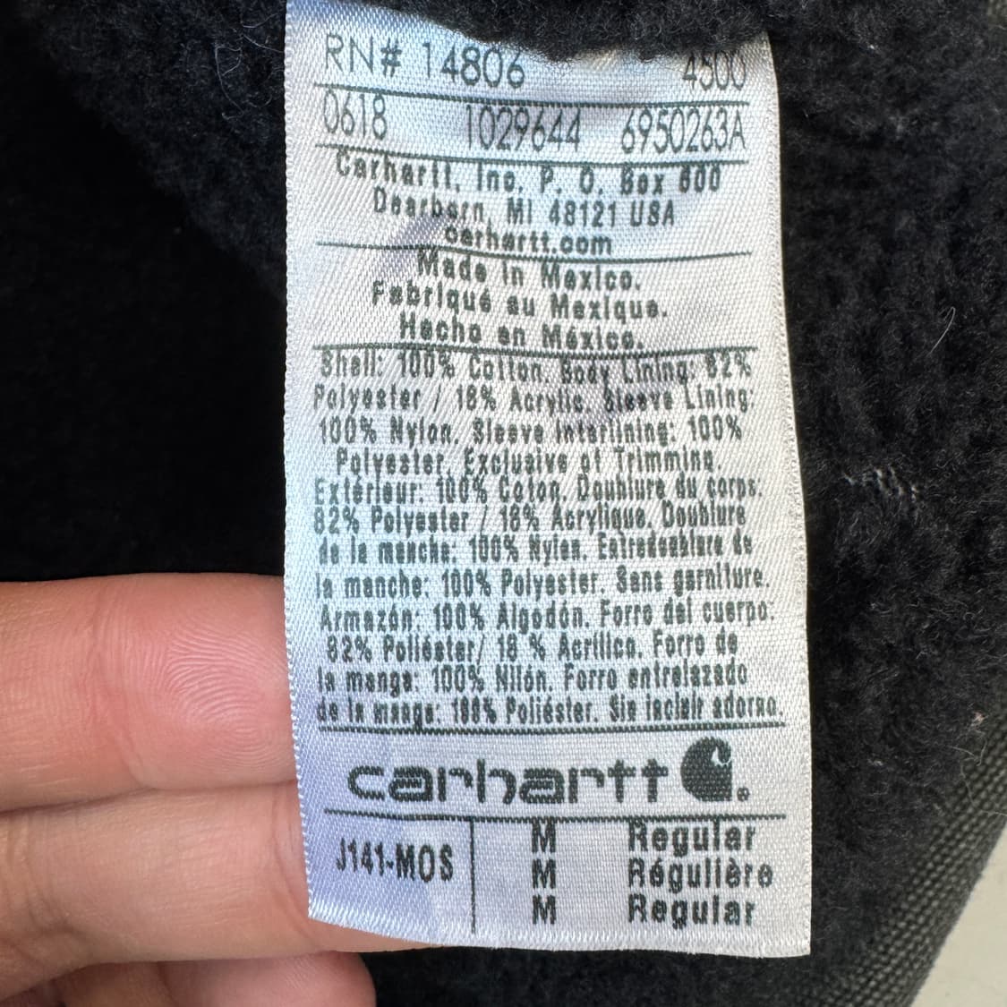 칼하트 OG 모스그린 J141 mos 덕액티브 후드 워크자켓 상품이미지7