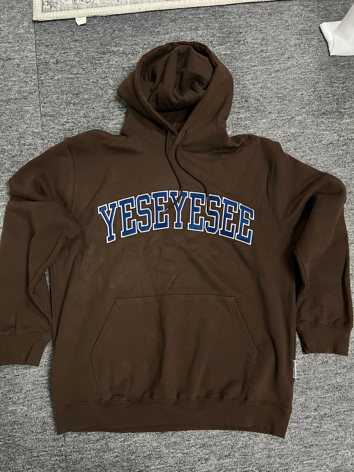예스아이씨 로고후드 L 브라운 상품이미지1