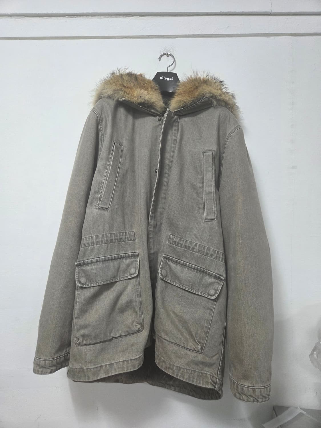 이브살로몬 옴므 코요테 퍼 후드 데님 자켓 54 110 상품이미지1