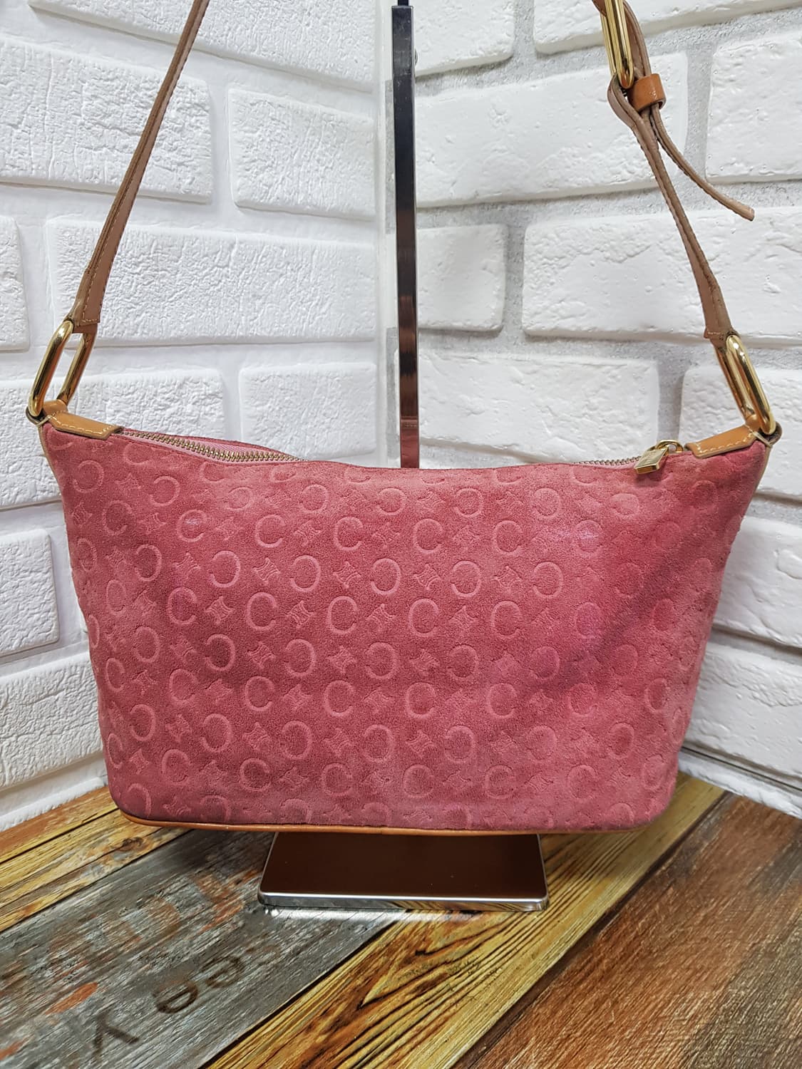 [정품] 셀린느 핑크 스웨이드 숄더백 상품이미지2