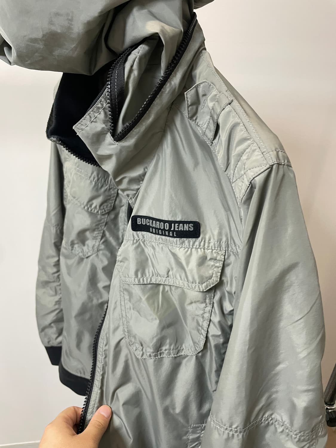 (XL) buckaroo 버커루 히든 후드 바람막이 블루종 자켓 상품이미지8