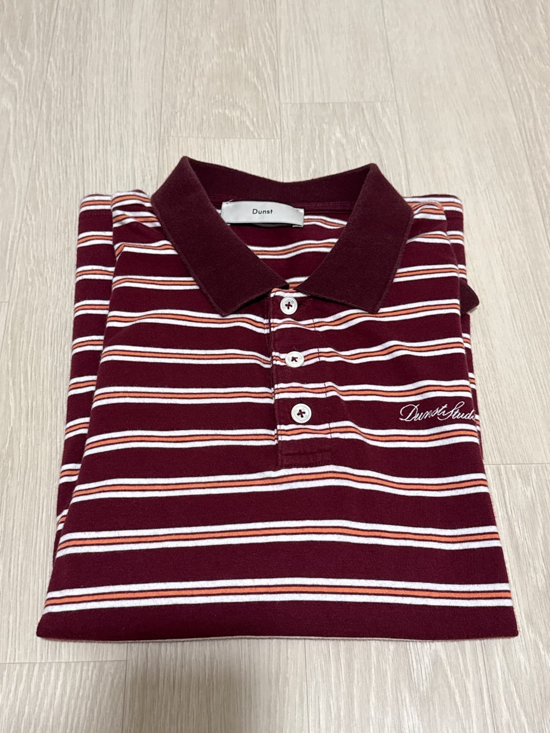Dunst 던스트 버건디 스트라이프 셔츠 상품이미지3