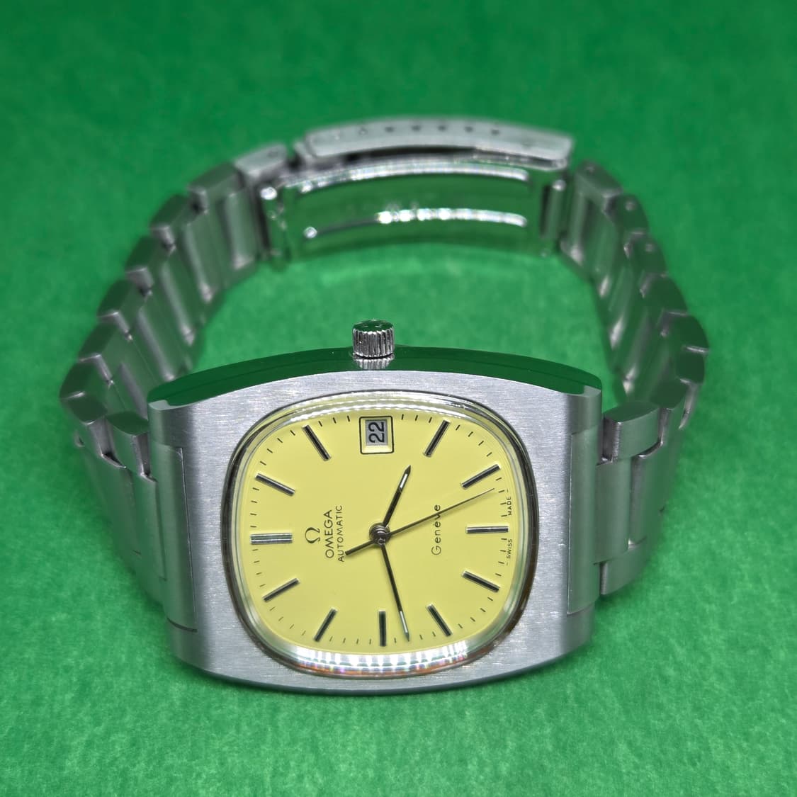 오메가 제네브 머스타드 크림 다이얼 상품이미지2