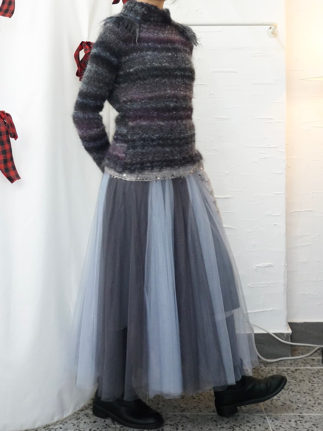 silver haze veil skirt 상품이미지4