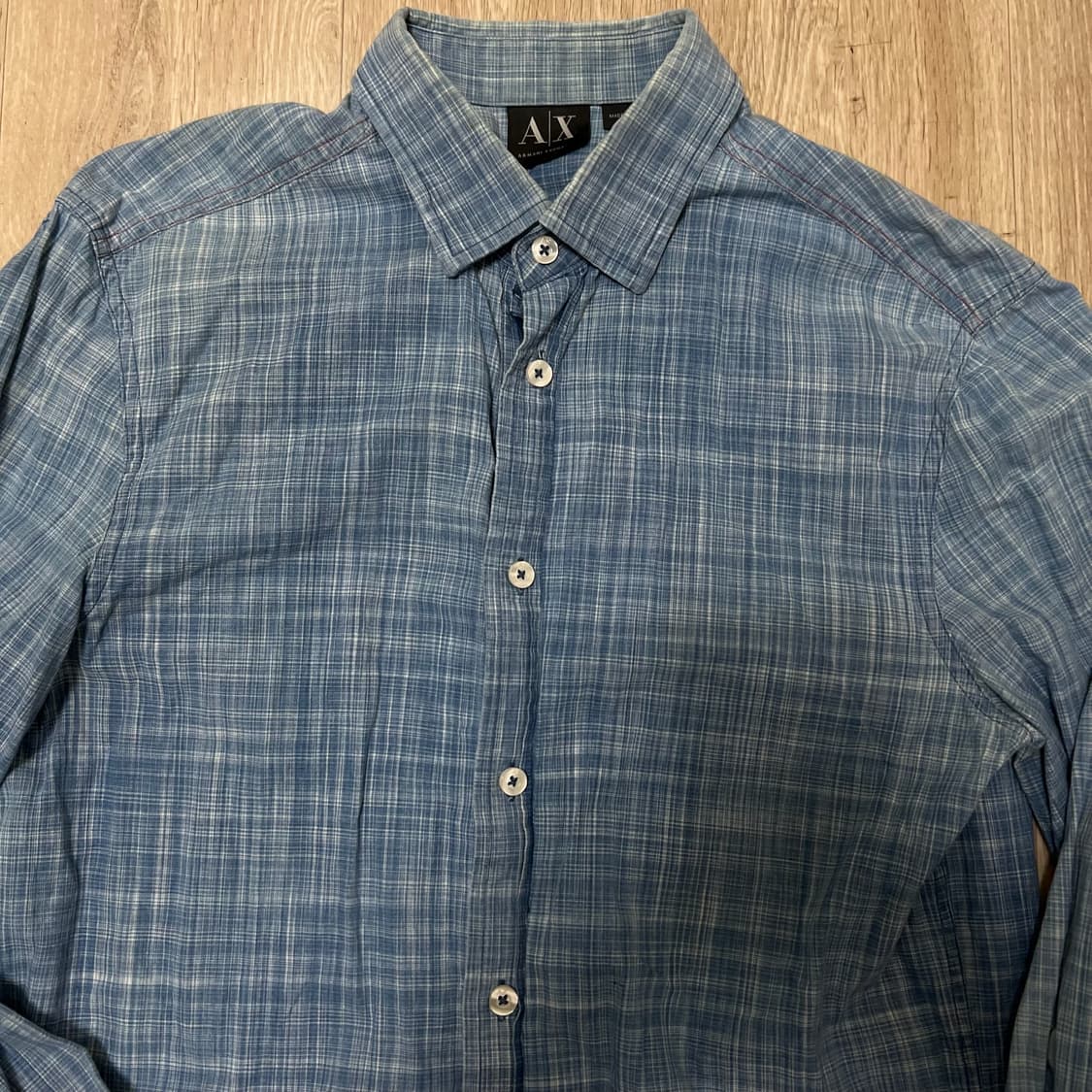 알마니 익스체인지 스탠다드 데님셔츠 S/90  상품이미지2