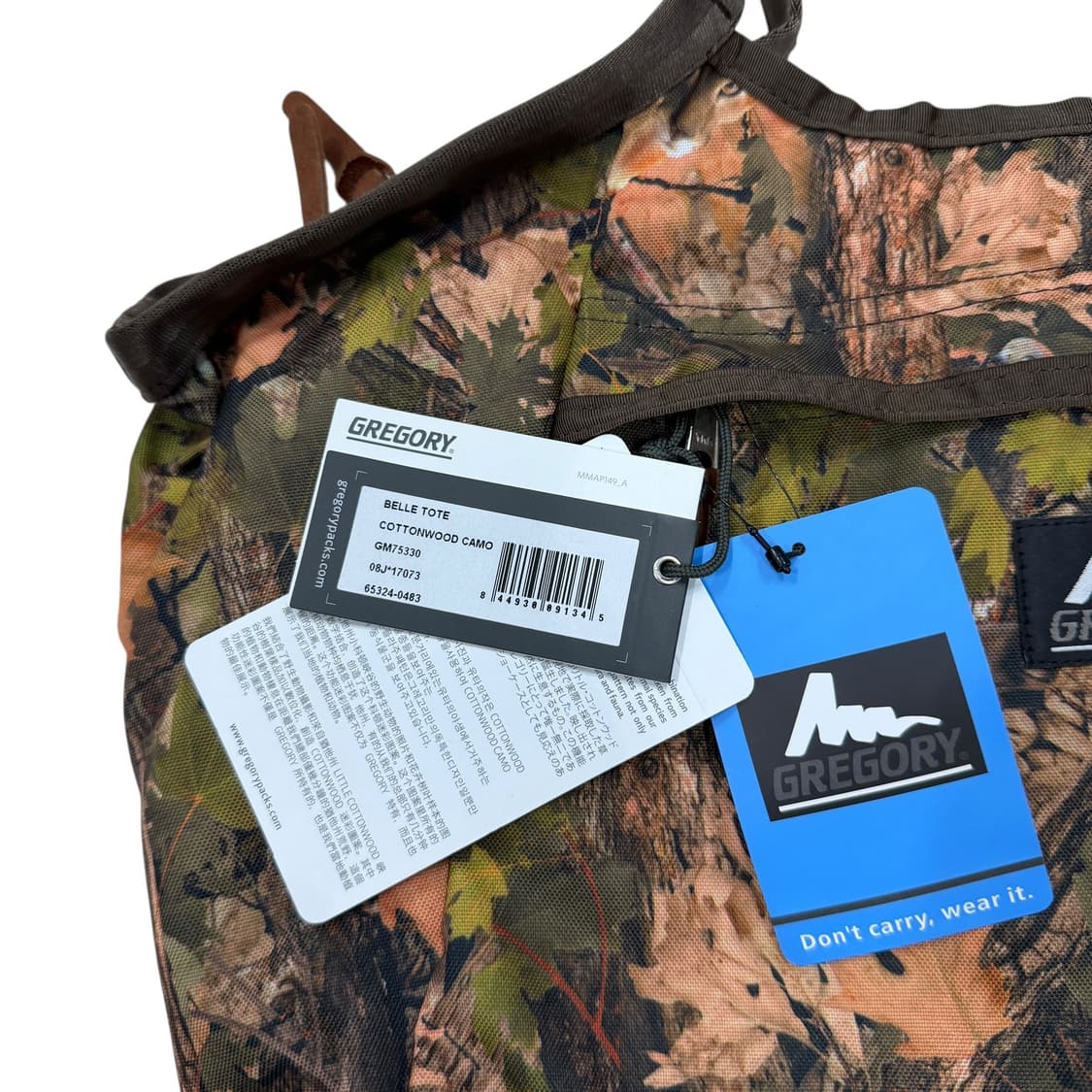 그레고리 구로고 코튼우드 카모 숄더백 토트백 가방 상품이미지3