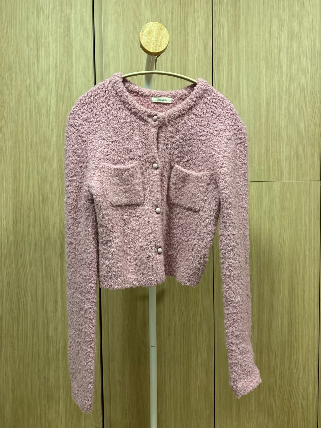 60s Lady Knit Crop Jacket Pink  상품이미지6