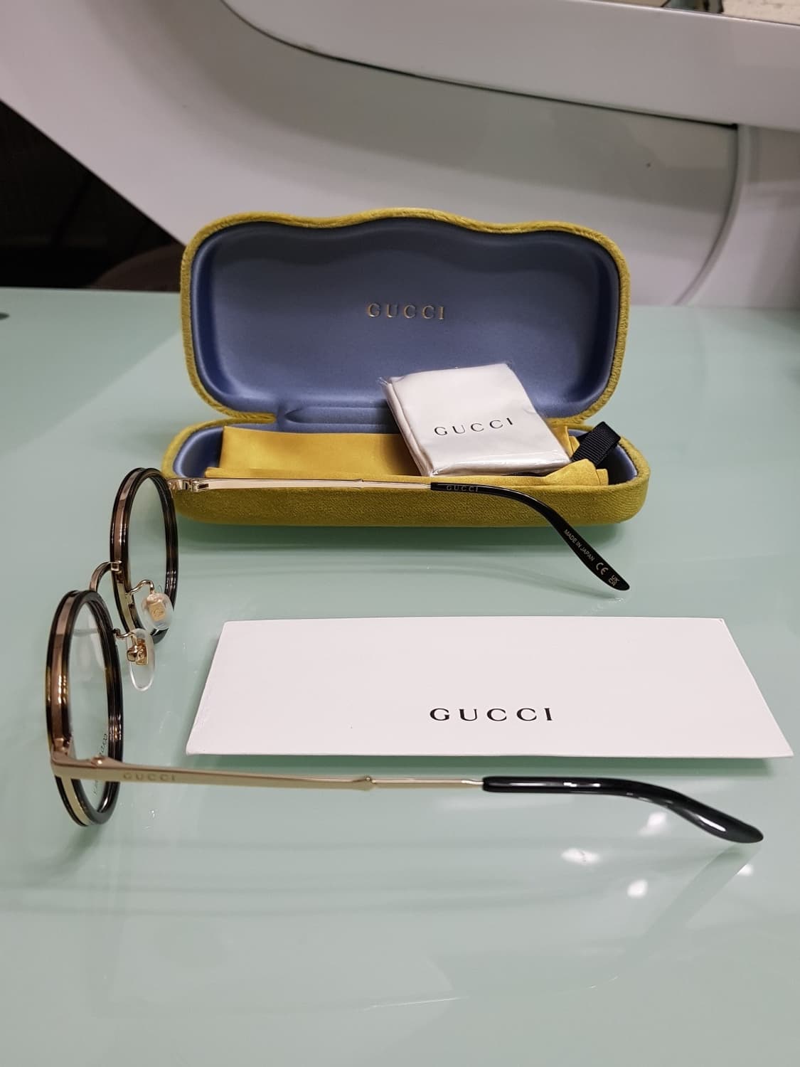 새상품 풀구성)구찌 솔텍스 라운드안경테 레오파드 상품이미지2