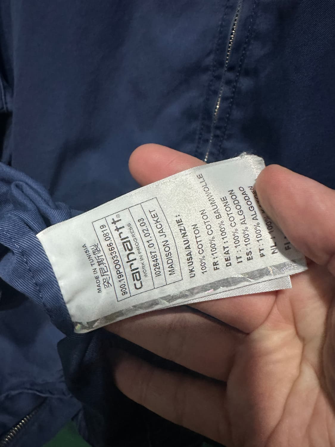 칼하트 스윙톱자켓 네이비 L 상품이미지5