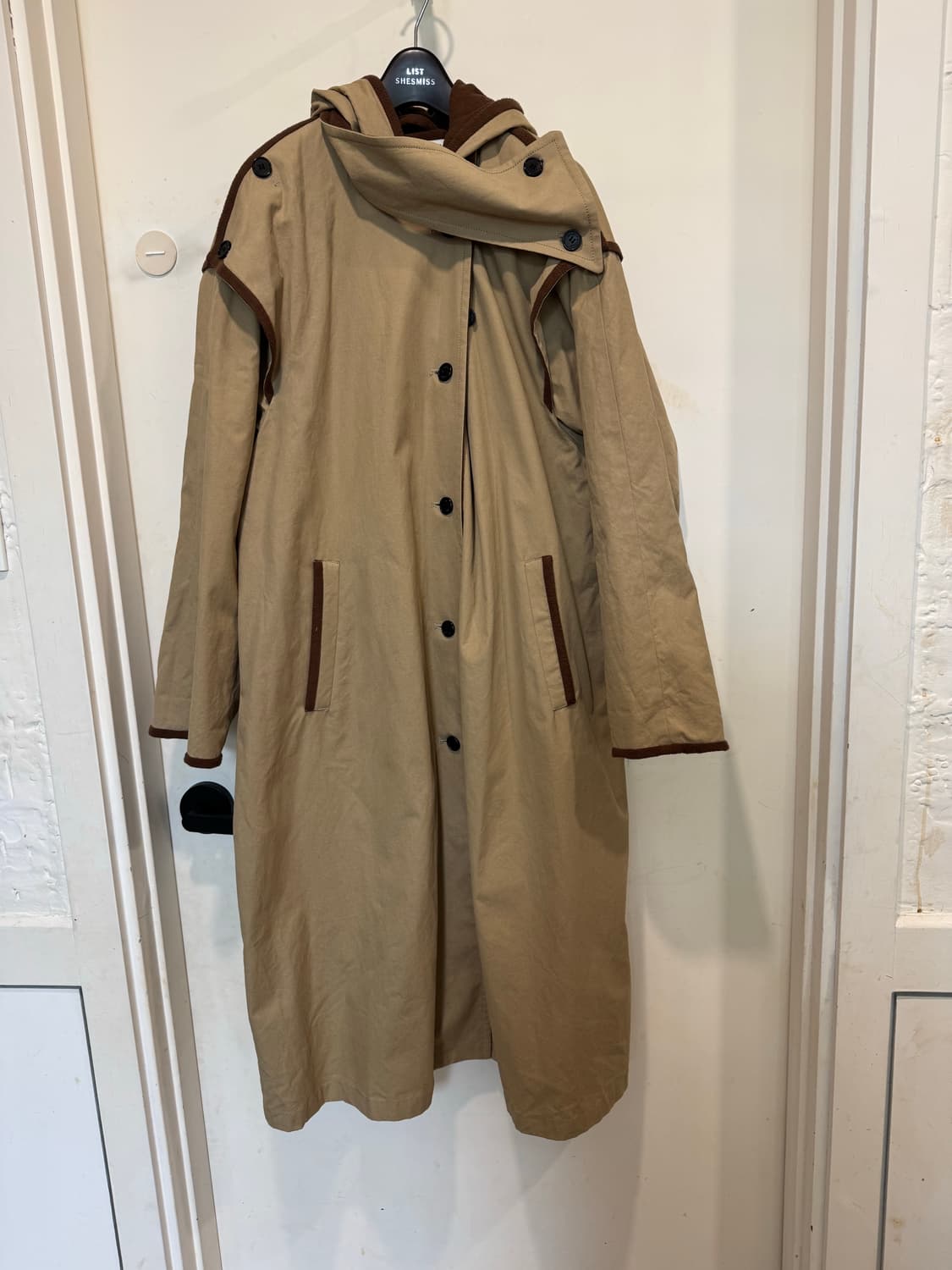 maison marais 메종마레 싱글 후디 트렌치코트 상품이미지5