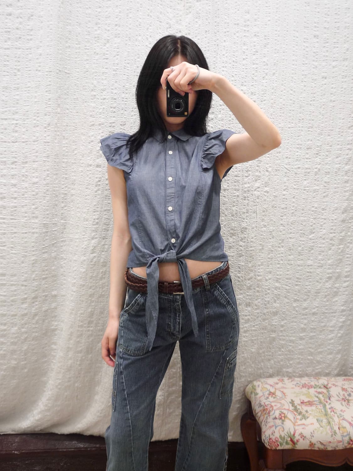 denim summer blouse 상품이미지3