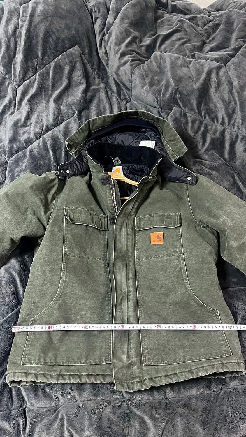 칼하트 C26 L mos 모스그린 샌드스톤 A148 후드 세트 상품이미지2
