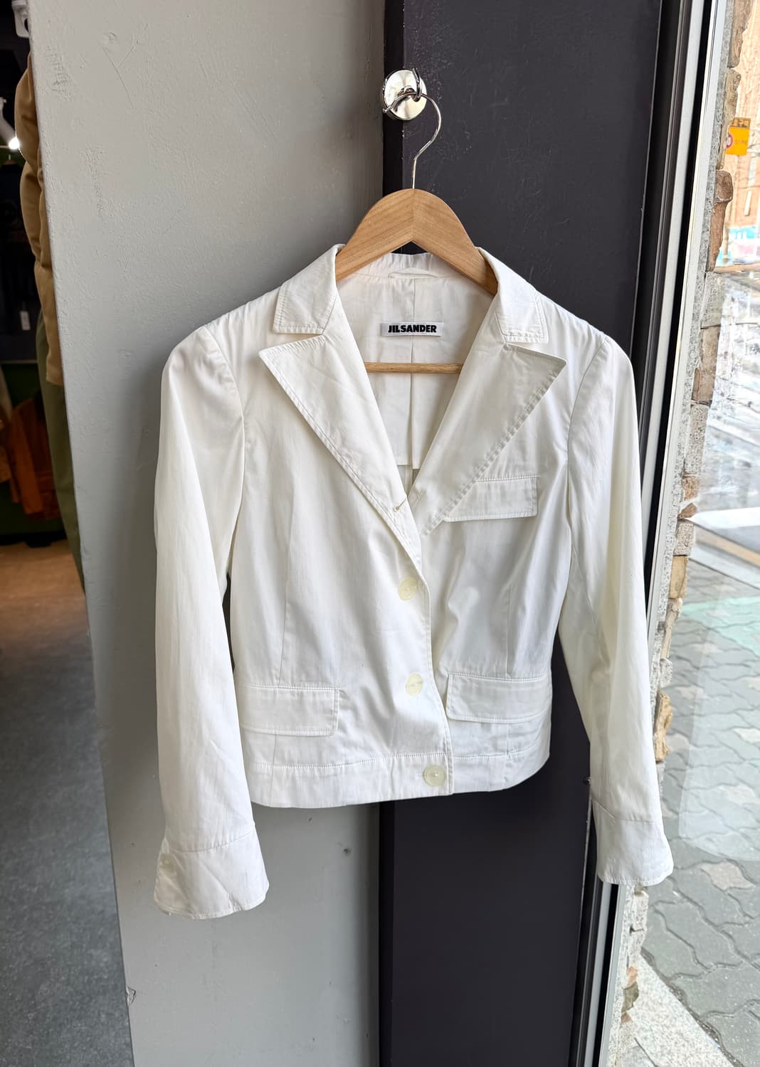 34/ 질샌더 2005 S/S 화이트 코튼 자켓 상품이미지2