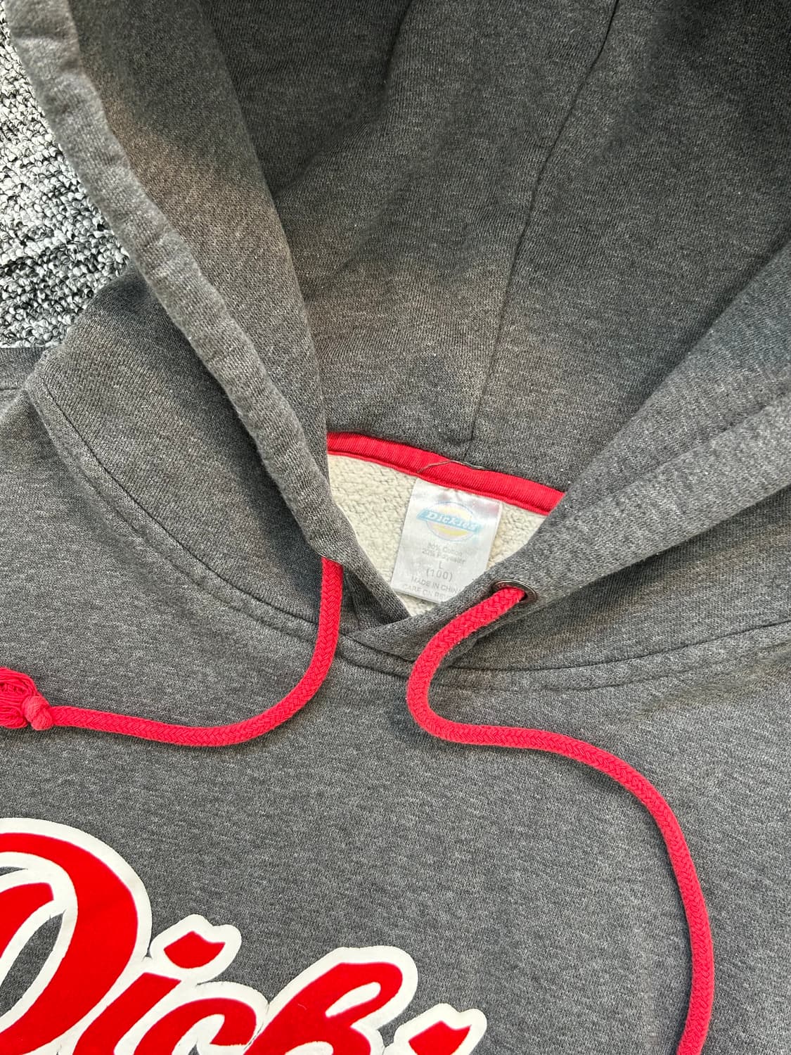 디키즈 차콜 빅로고 후드티 L 상품이미지5