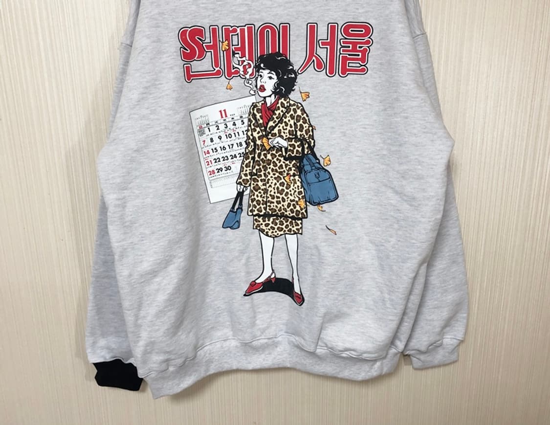 썬데이서울 그래픽후디/기모후드티 XL 상품이미지9