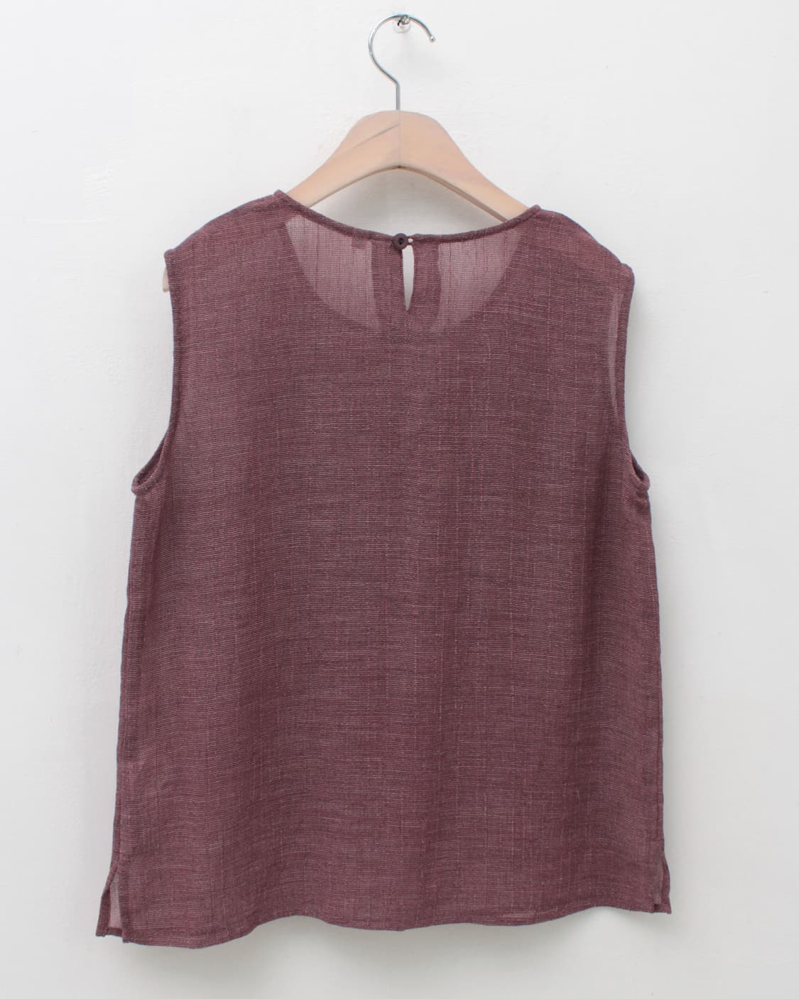 일본 빈티지 플라워 펀칭 자수 나시 블라우스 세트 상품이미지4