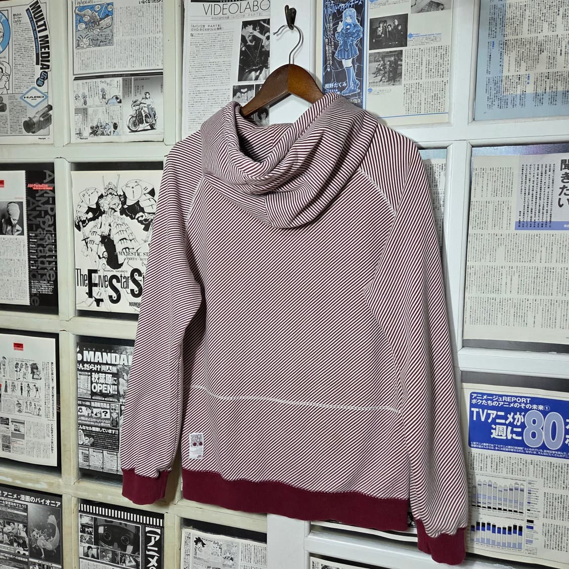 00S 나이키 레드 스트라이프 코튼 후드티 상품이미지6