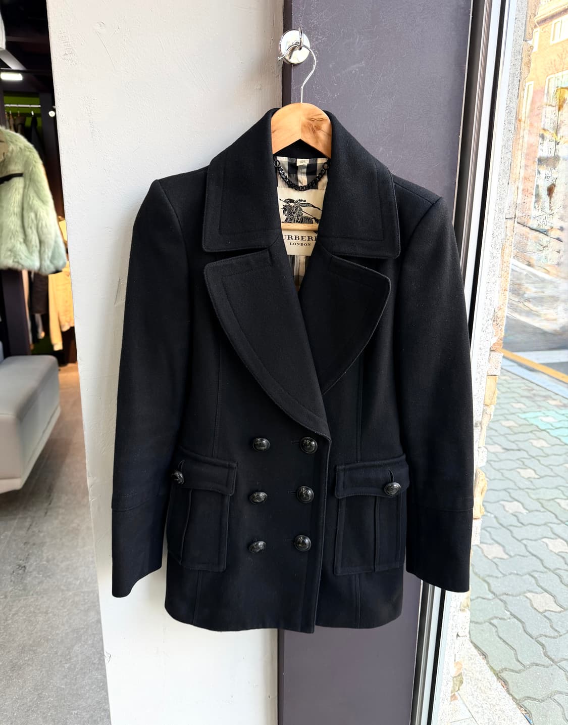 UK6/ 버버리 캐시미어 블렌딩 더블 브레스트 코트 상품이미지2