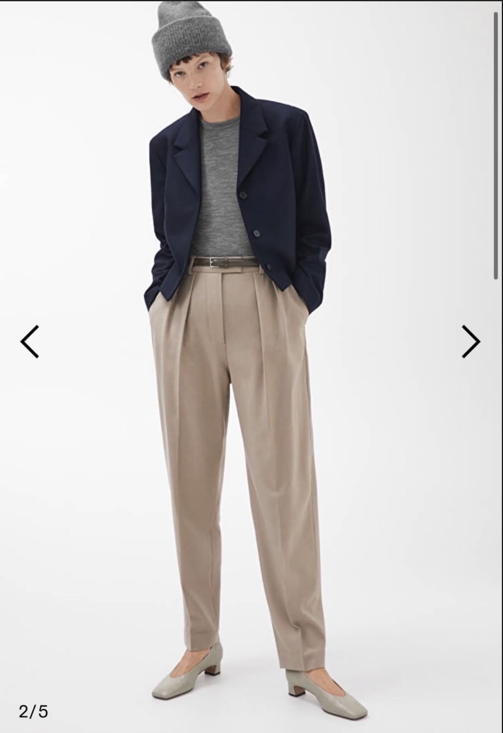 아르켓 크롭 울자켓 네이비 36 상품이미지1