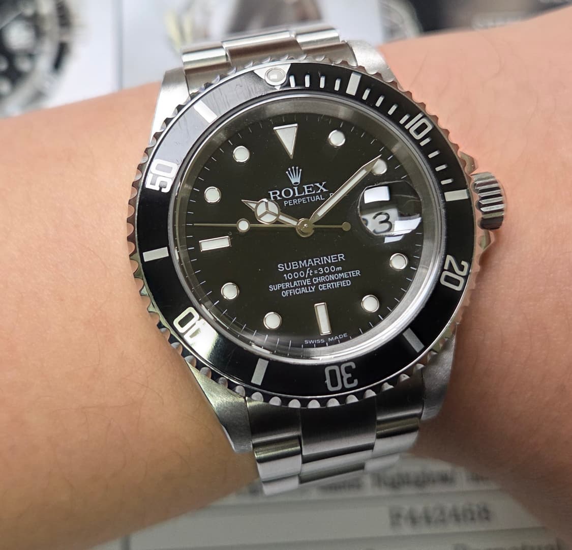 롤렉스 서브마리너 구구섭 16610 데이트 블랙스틸 (감정서 포함) 상품이미지10