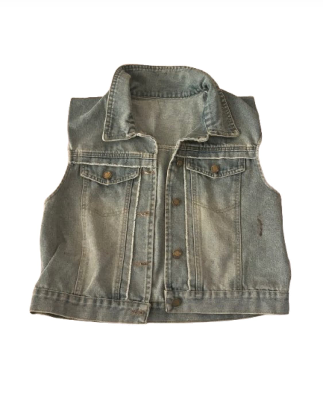 빈티지 버튼 데님 청자켓 조끼 베스트 상품이미지1