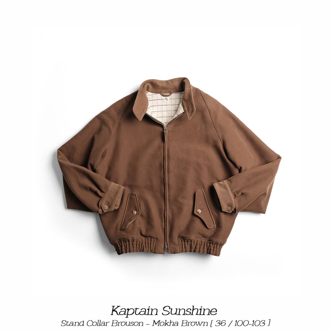 캡틴선샤인 스탠드 칼라 블루종 모카브라운 36(100-103)사이즈 상품이미지1