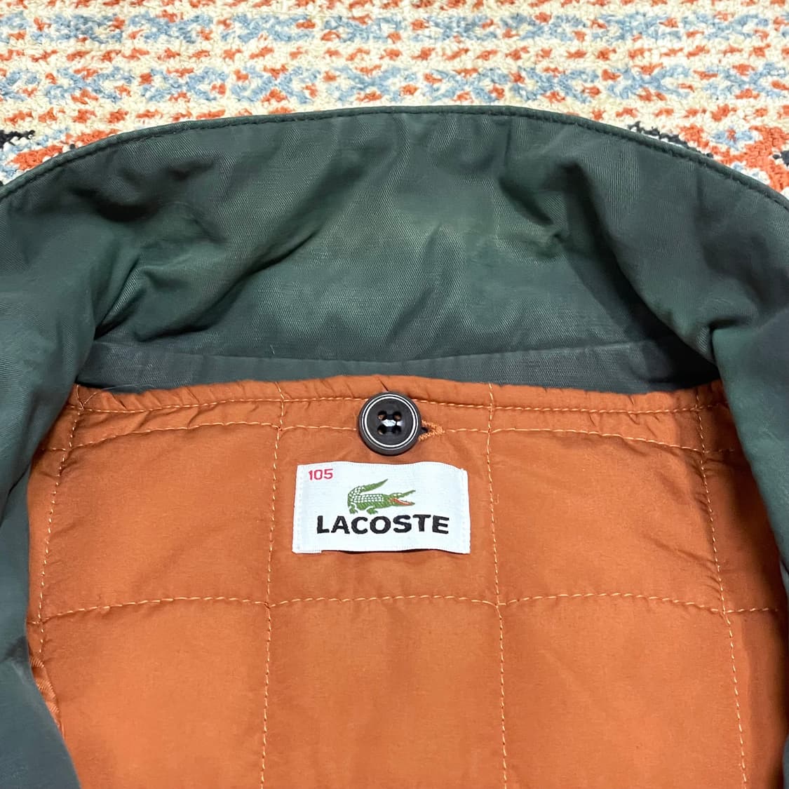 라코스테 다크그린 내피포함 봄버자켓 블루종 남성105 상품이미지5