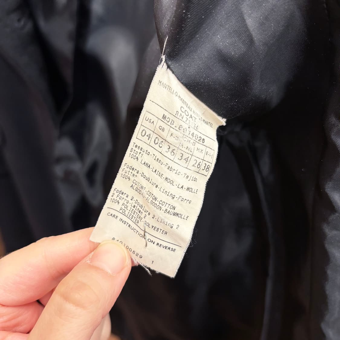 막스앤코 롱 코트 더블 브레스티드 커프스 노치드 라펠 벨트 디테일 블랙 상품이미지9