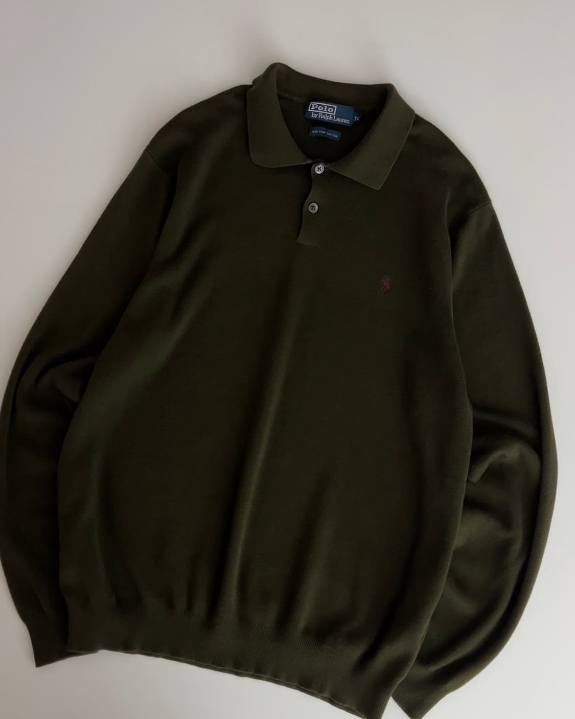 폴로 랄프로렌 카라 니트 XL 상품이미지3