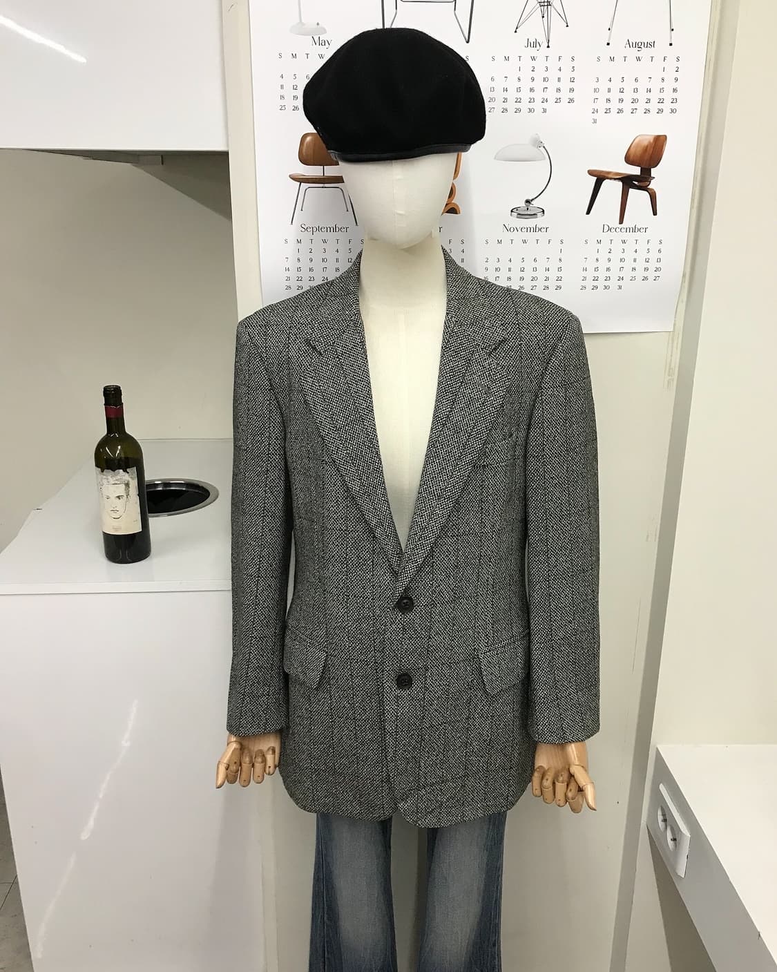 버버리 체크 대디핏 울 자켓 상품이미지6