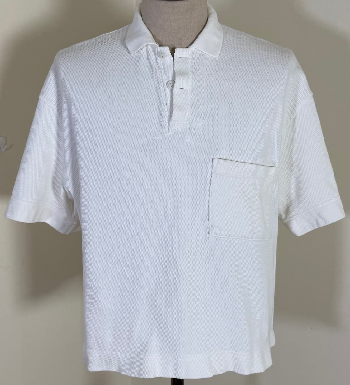 캐피탈 KAPITAL 와플 반팔 폴로 화이트 2사이즈  상품이미지2