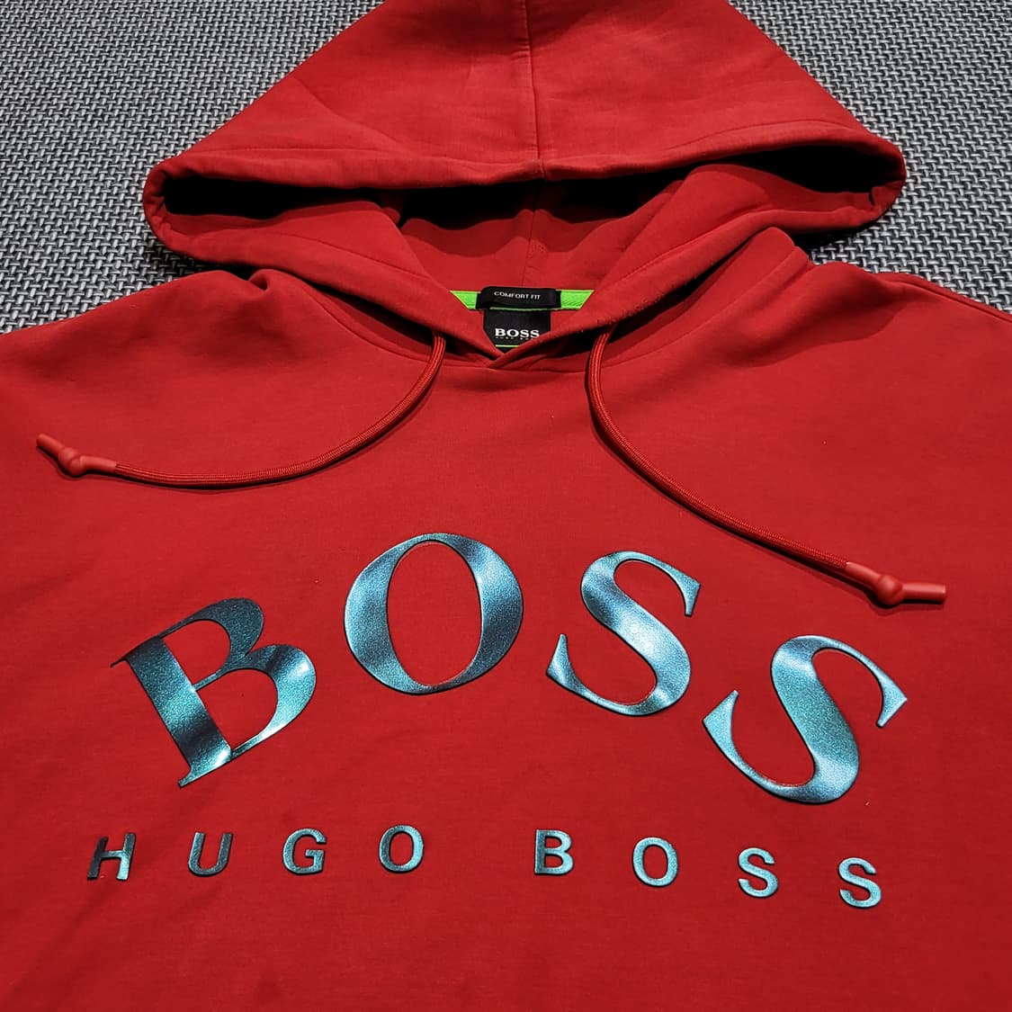 휴고보스 로고 후드티 레드 (M) 상품이미지3