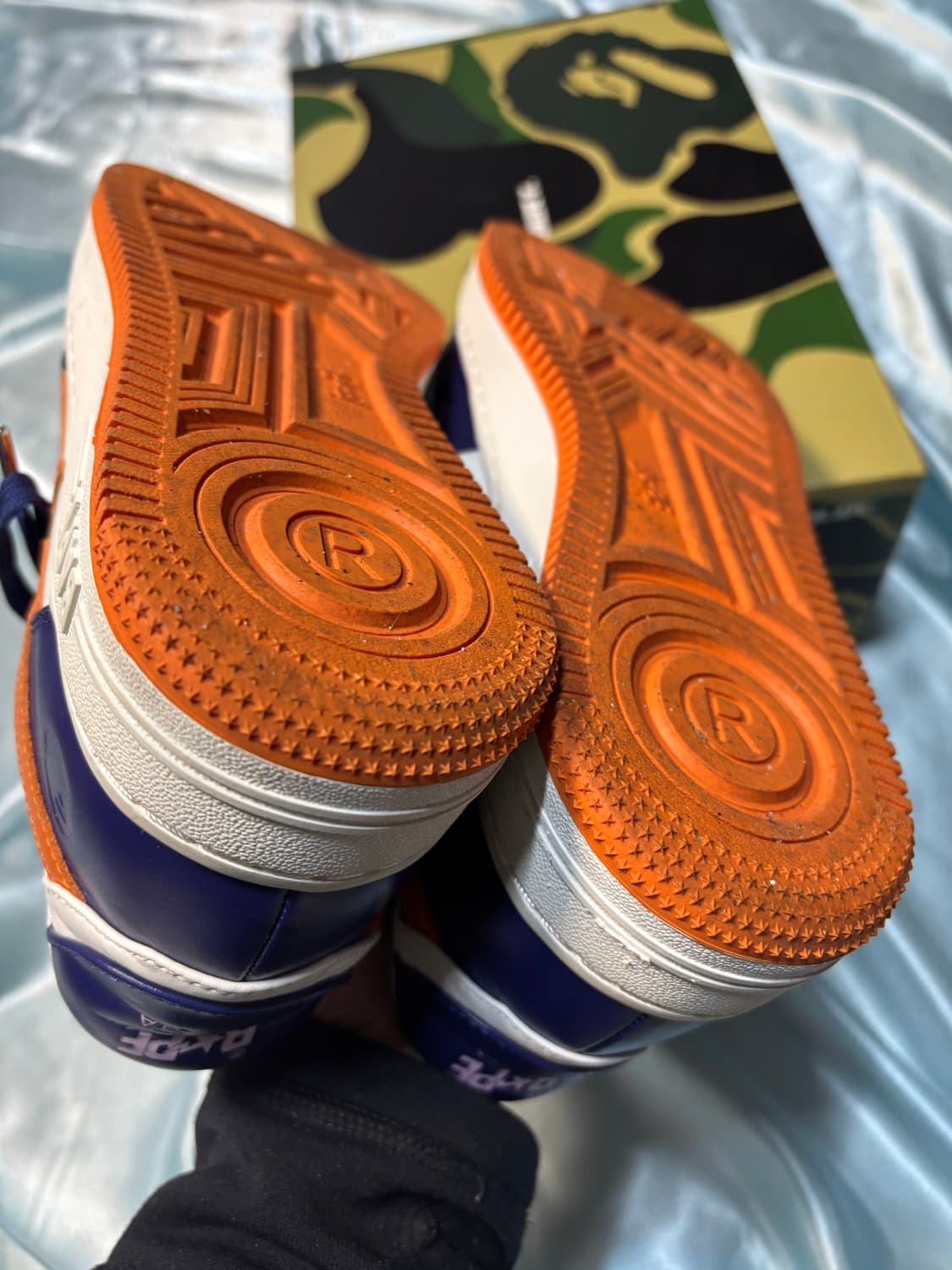 270 Bapesta purple orange 베이프스타 스니커 상품이미지5