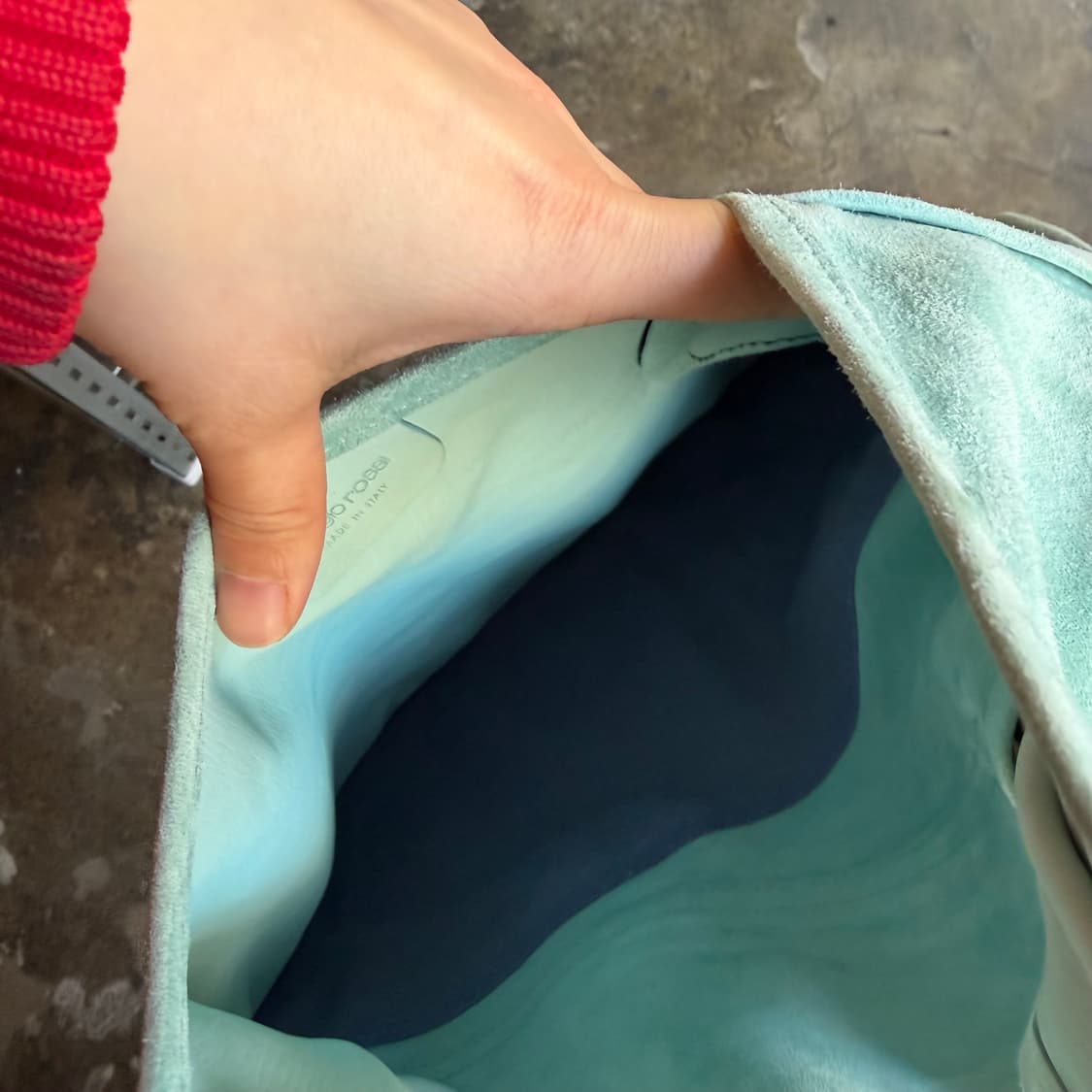 세르지오 로지 티파니 블루 스웨이드 숄더백 상품이미지6