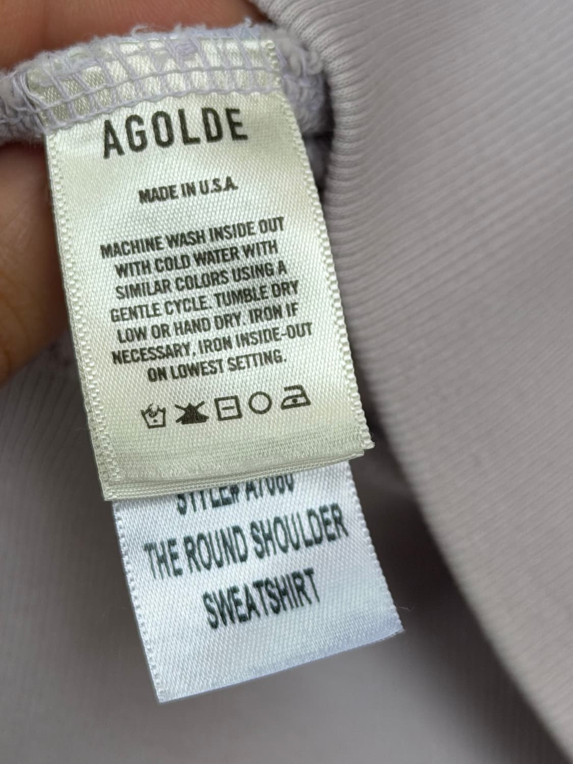 Agolde 에이골디 라운드 숄더 반팔 스웨트 셔츠 L 상품이미지5
