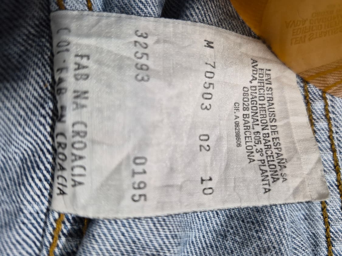 90s 리바이스 청 데님 조끼 70503 M 100~105 상품이미지4