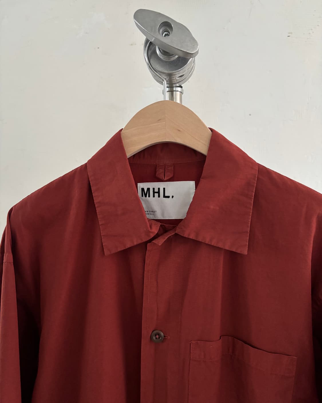 MHL. 마가렛호웰 버건디 코튼 셔츠 상품이미지2