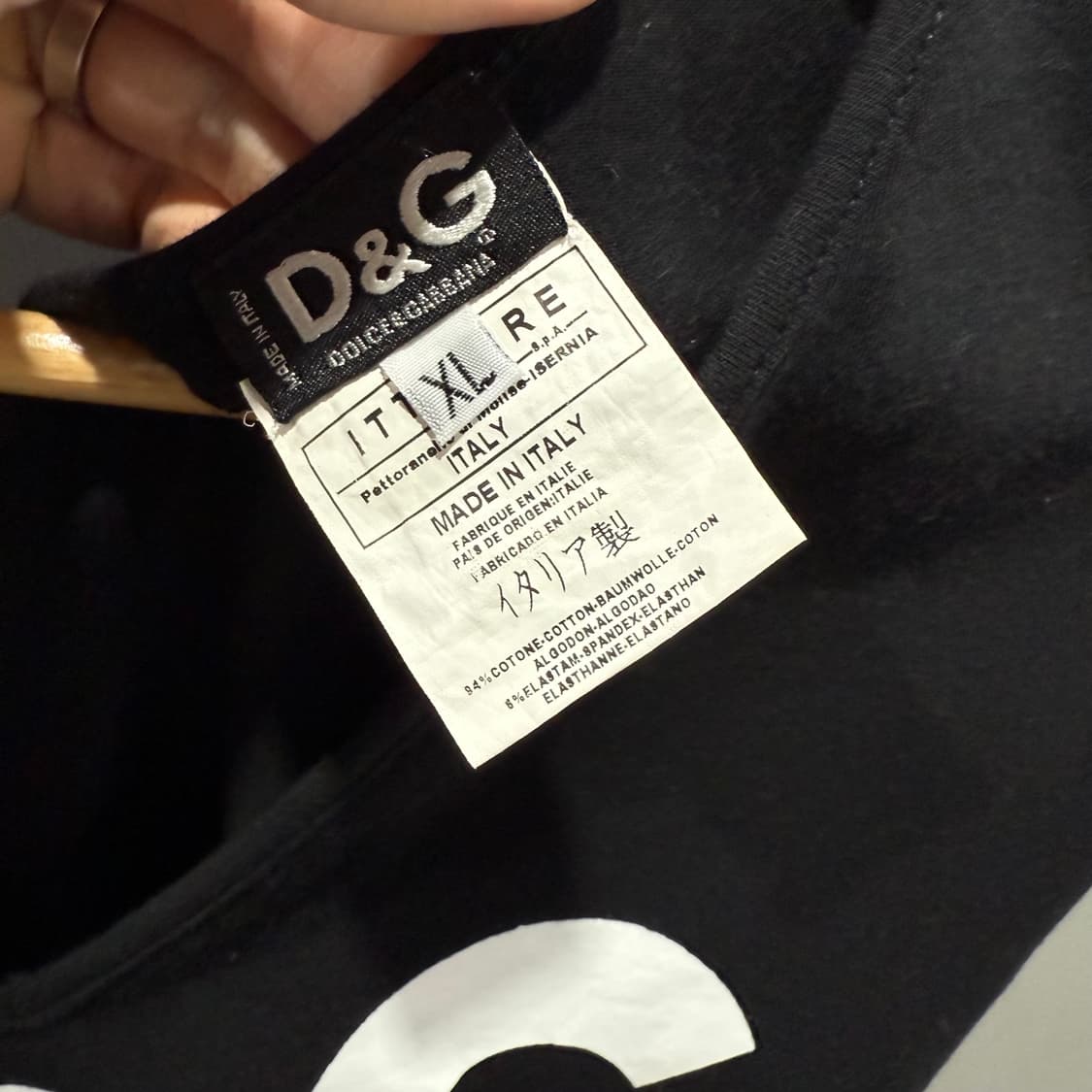 XL D&G 돌체앤가바나 여성 브이넥 반팔 티셔츠 상품이미지4
