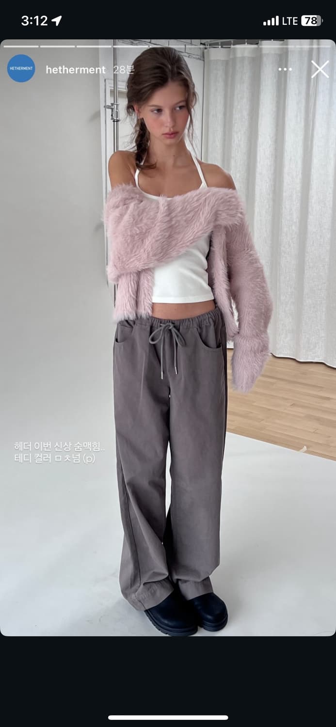 (새상품)헤더먼트 worn cotton pants (brown) - S 상품이미지6