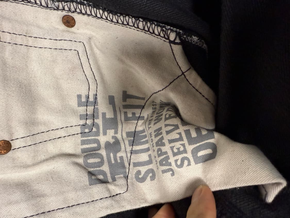 [30] 더블알엘 블랙 셀비지 슬림핏 상품이미지6