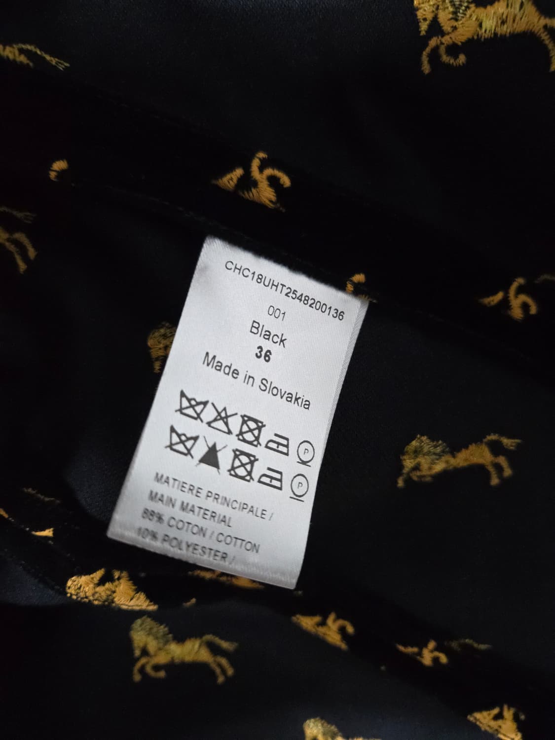 (새상품)끌로에 황금말 자수 벨벳 셔츠(프랑스36) (국내 44반 55) 상품이미지8