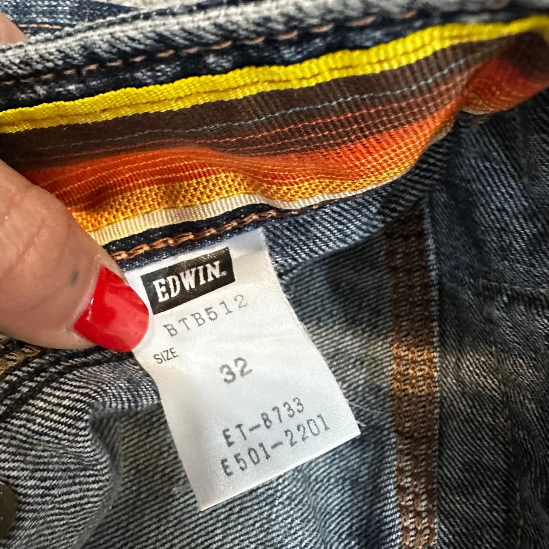 에드윈 블루트립 에스닉 데님 팬츠(32) 상품이미지6