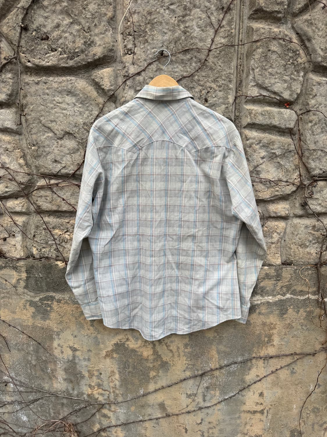 70~80s 리바이스 빈티지 체크 웨스턴 셔츠 L 상품이미지2