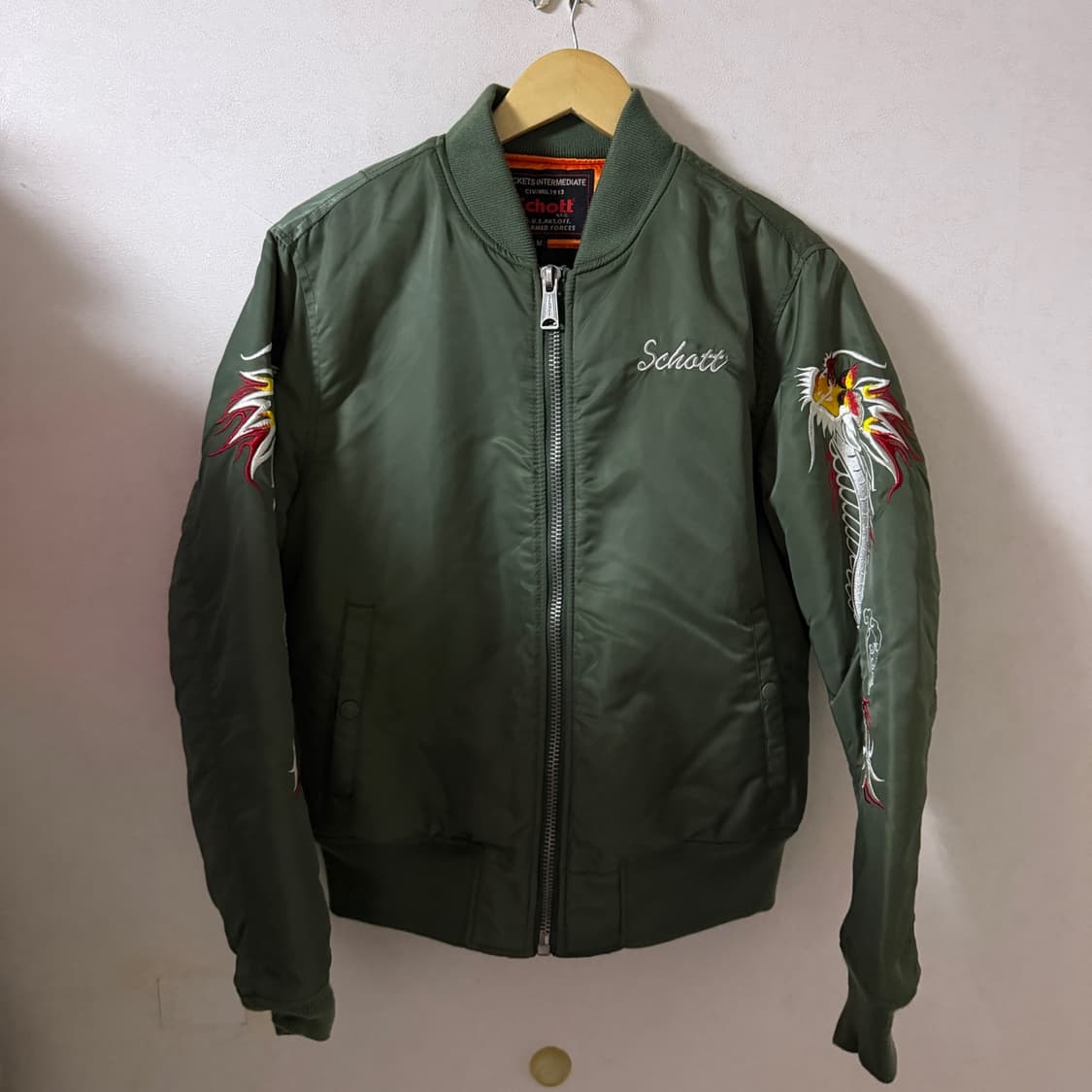 앤더슨벨X쇼트 MA-1 자켓 카키 L (95-슬림 100) 상품이미지1