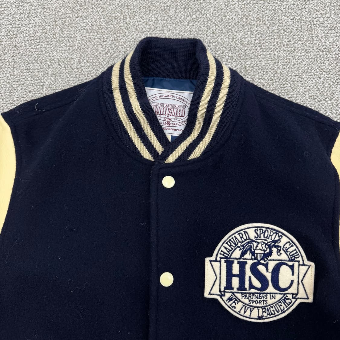 하버드 레더 바시티 자켓  상품이미지3