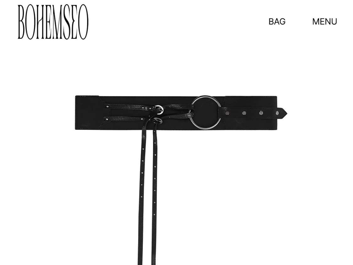구해요) 보헤미안서울벨트 TWO BUCKLE BOLD BELT,BLACK 상품이미지1
